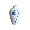 Ceramic Vessel with one flower - height 33cm