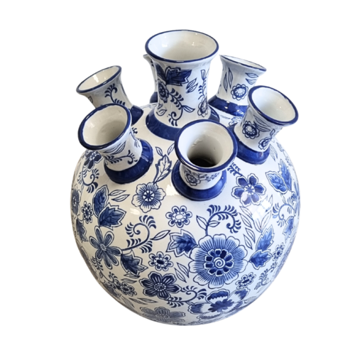 Traditionele tulpenvaas Delftsblauw 37cm hoog