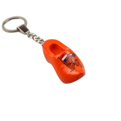 Klompsleutelhanger 1 klomp oranje leeuw