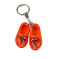 Woodenshoe keyhanger 2 shoes orange lion