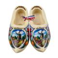 Souvenir woodenshoes 14cm Transparent