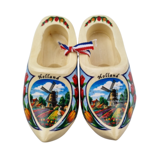 Souvenir woodenshoes 14cm Transparent