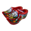 Souvenir klompenpaartje 10cm rood