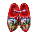 Souvenir klompenpaartje 10cm rood