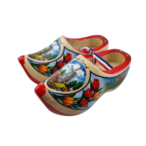 Souvenir woodenshoes 14cm Red sole