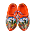Klompenpaartje 14cm oranje