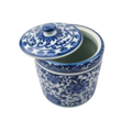ceramic waffle can with lit - 15cm high