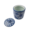 ceramic waffle can with lit - 15cm high