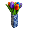 Tulip Vase Delftblue square - 20cm high