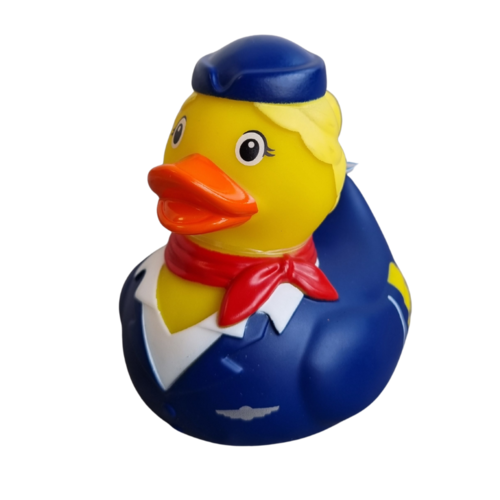 Dutch Ducky Badeend Flight attendant 8cm - kies uit meerdere uitvoeringen
