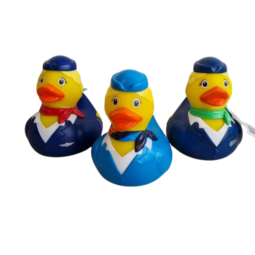 Dutch Ducky Badeend Flight attendant 8cm - kies uit meerdere uitvoeringen