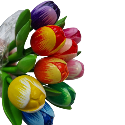 Boeketje tulpen - 18cm tulpen op steel - kies uit drie kleurencombi's