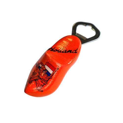 Bottle opener clog 8cm Orange - Dutch Lion