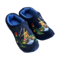 Woodenshoe indoor slippers Dark blue - Dutch Windmill design