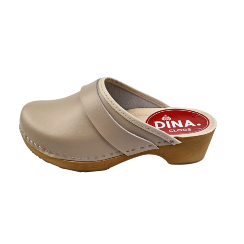 DINA Zweedse klompen beige cremekleur