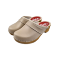 DINA Swedish leather clogs beige creme
