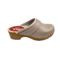 DINA Swedish leather clogs beige creme