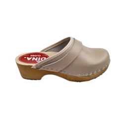 Zweedse klompen beige cremekleur