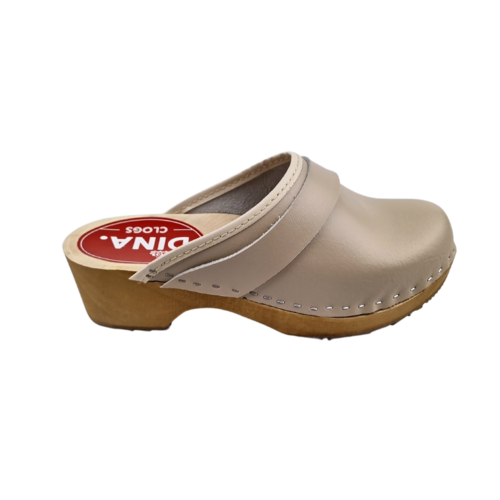 DINA Zweedse klompen beige cremekleur