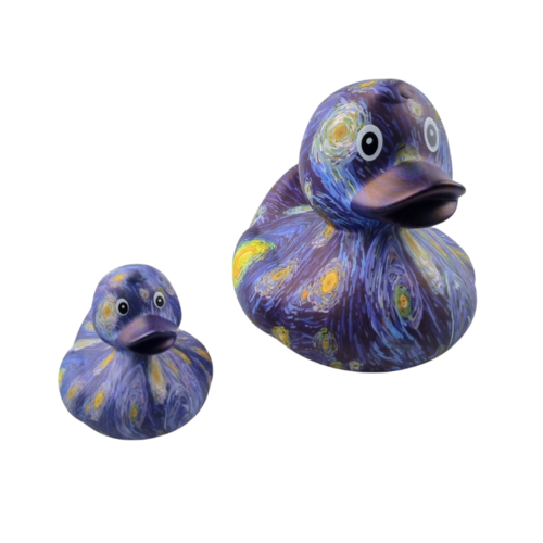Dutch Ducky Badeend Starry Night - Van Gogh - 15cm (BIG)