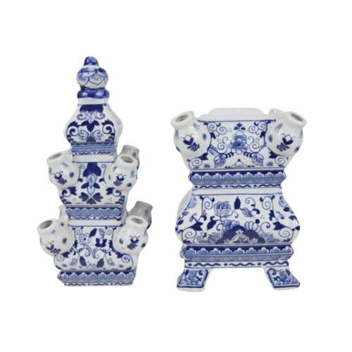 Pyramid tulip vase 2 parts 45cm high (3 colors in stock)