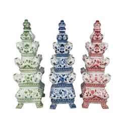 Piramide tulpenvaas 2-delig 45cm hoog (3 kleuren voorradig)