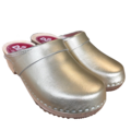 DINA Swedish leather clogs Gold