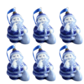 Delftsblauw ornament kerstman 8cm