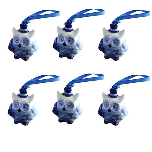 Delftsblauw ornament happy uiltje 8cm