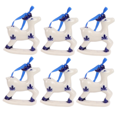 Delftblue ornament reindeer - 8cm