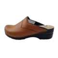 DINA Medical clogs with PU sole - Work Clogs with PU sole - Cognac with black sole