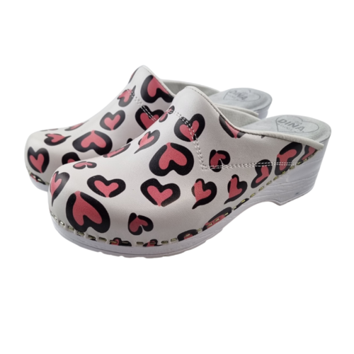 DINA Medical clogs with PU sole - Hearts