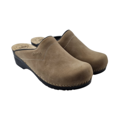 Work Clogs with PU sole - Capuchino with black sole