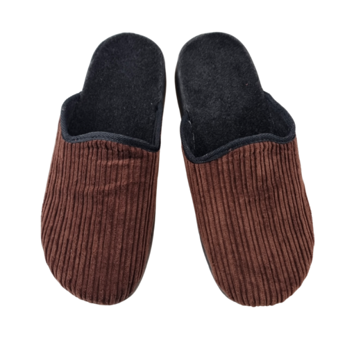 DINA slippers Men Brown corduroy - size 41 to 46