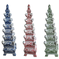 Piramide tulpenvaas 5-delig 80cm hoog (3 kleuren voorradig)