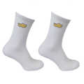 Socks white - woodenshoe embroidery - Traa Merch