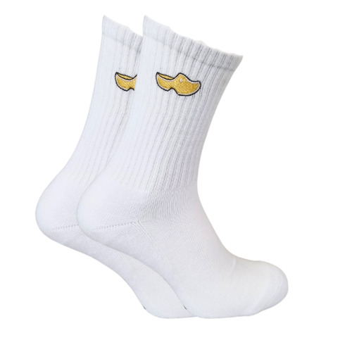 Socks white - woodenshoe embroidery - Traa Merch