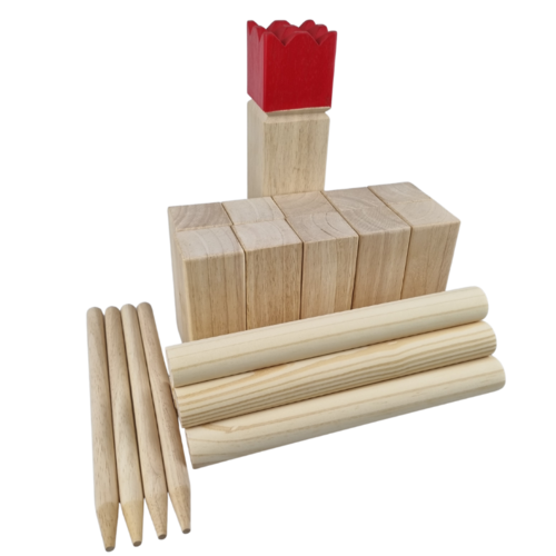 Kubb spel - compleet met draagtas