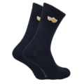 Socks black - woodenshoe embroidery - Traa Merch