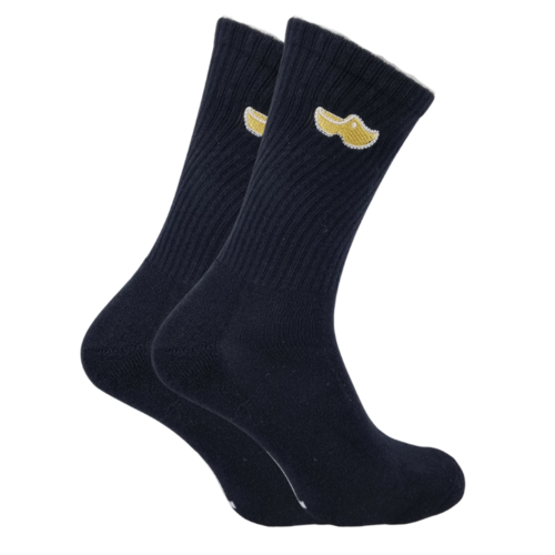 Socks black - woodenshoe embroidery - Traa Merch