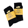 Socks black - woodenshoe embroidery - Traa Merch