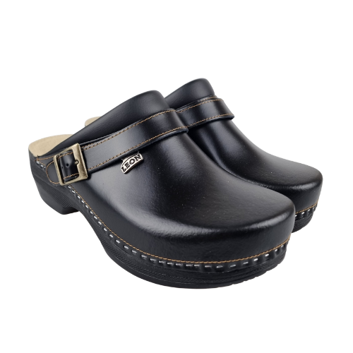 Leon Footwear LEON men's clog in sizes 41 to 47 - black