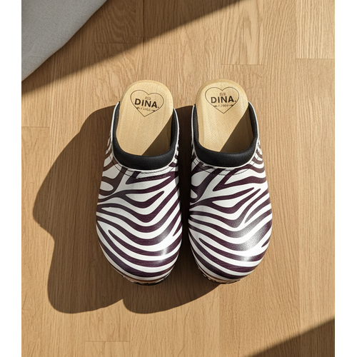 DINA Medische klompen - Zebra print zwarte zool - Dina