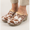 DINA Medische klompen - beige koeienprint met beige zool - Dina