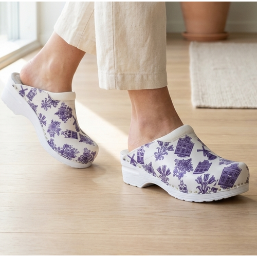 DINA Medical clogs - Delft blue pattern - Dina