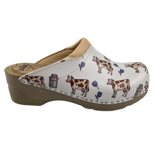 DINA Medical clogs - brown cow tulip can - Dina