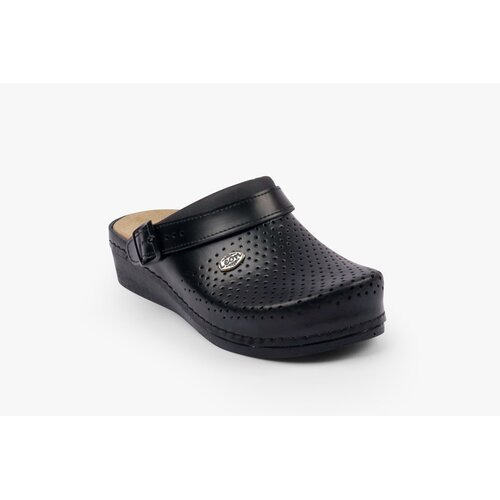 Leon Footwear Medische klompen met uitneembare zool  en antislip nop in zool - zwart