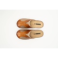 Leon Footwear clogs with non-slip sole and elastic sides - comfortable for hallux valgus - color golden brown