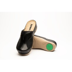 klompen met antislip-zool en elastische zijdes - comfortabel bij Hallux Valgus - kleur zwart