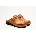 Leon Footwear Instapklomp in maat 36 t/m 41- uitneembare zool en antislip nop - kleur goudbruin